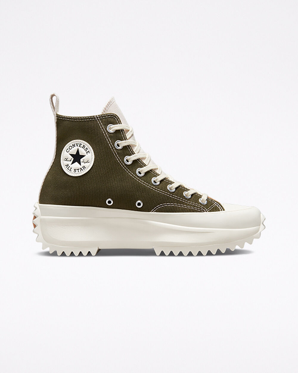 Zapatillas Converse Run Star Hike Mujer Kaki Negras Blancas | Argentina-536717