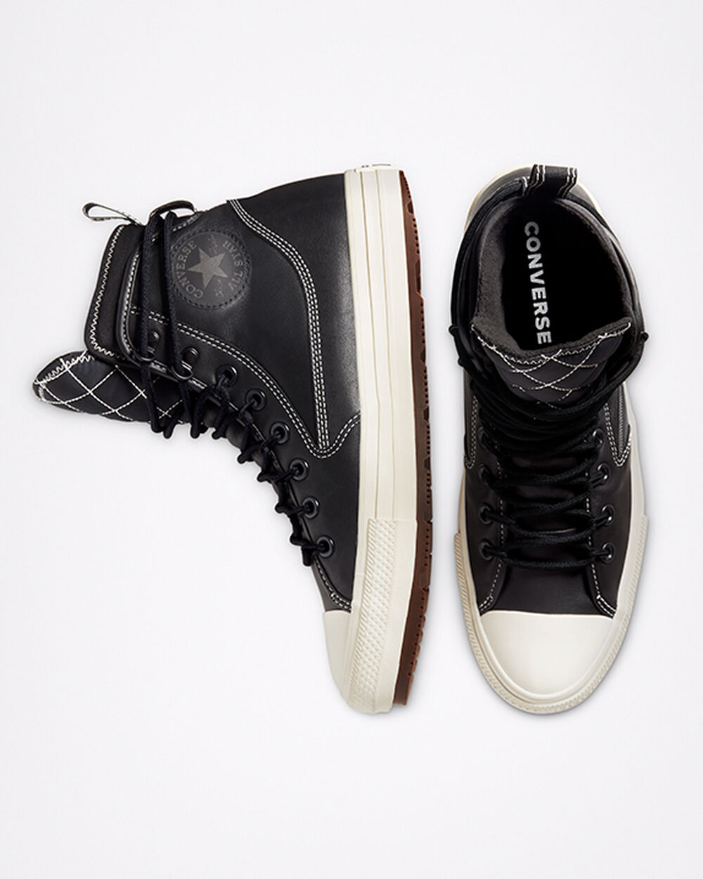 Botas Montaña Converse Chuck Taylor All Star Mujer Negras Blancas | Argentina-620397