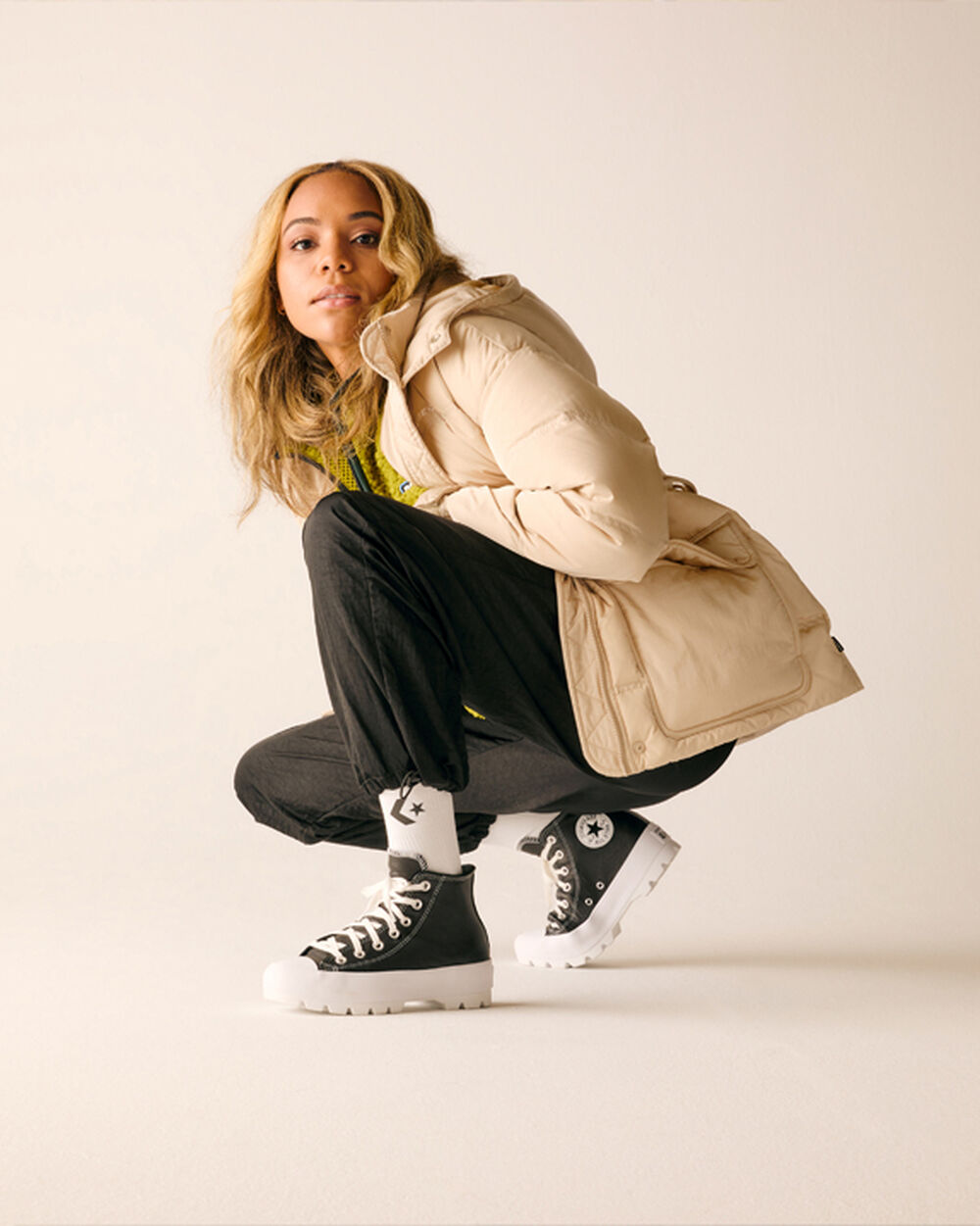 Botas de Invierno Converse Chuck Taylor All Star Mujer Negras Blancas | Argentina-43177