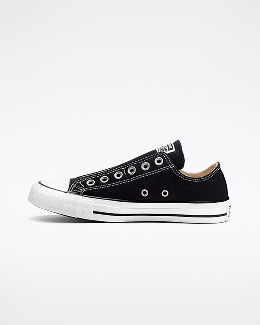 Slip On Converse Chuck Taylor All Star Mujer Negras Blancas Negras | Argentina-581237
