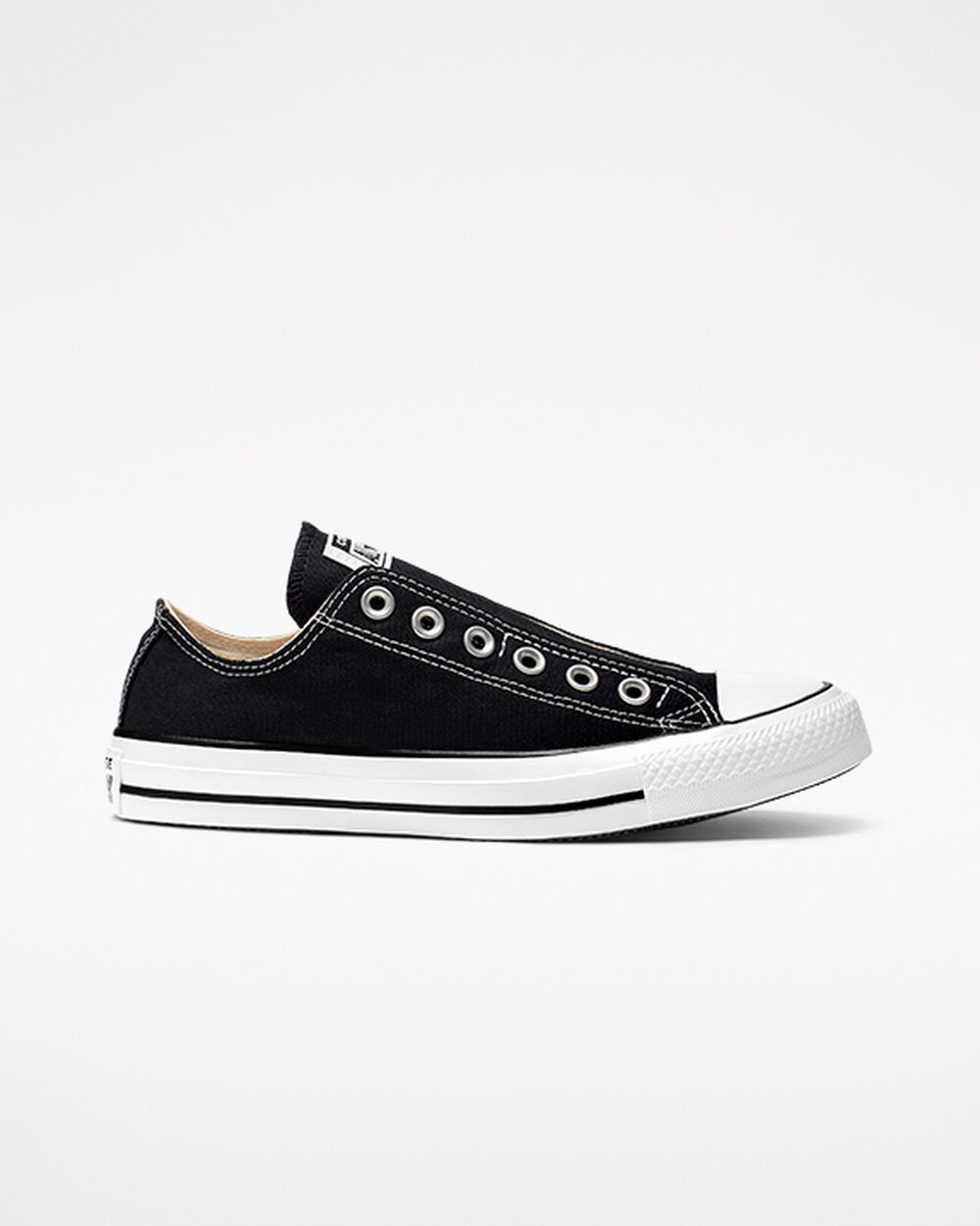 Slip On Converse Chuck Taylor All Star Mujer Negras Blancas Negras | Argentina-581237