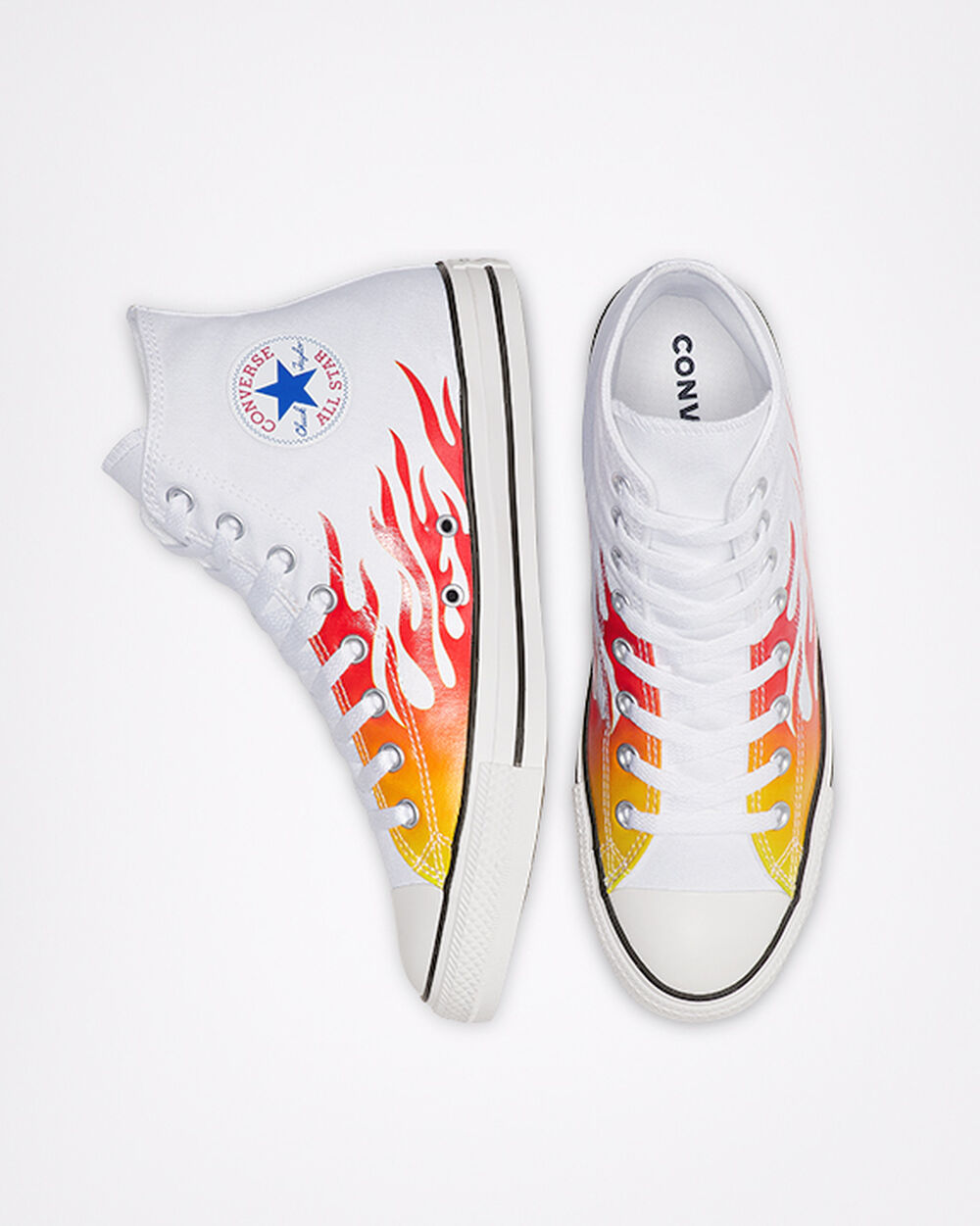 Zapatillas Converse Chuck Taylor All Star Hombre Blancas Rojas Amarillo | Argentina-021677