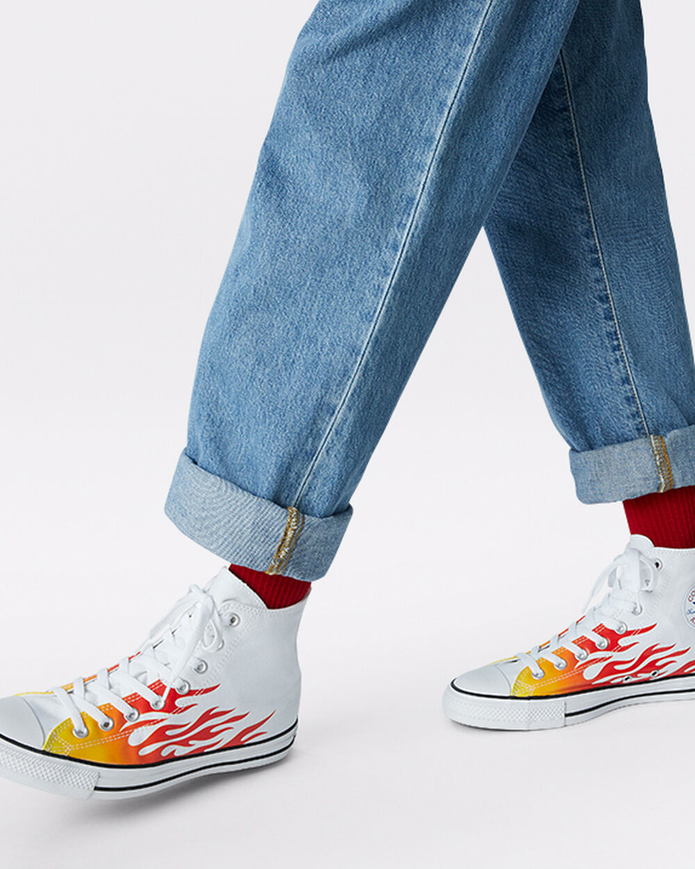 Zapatillas Converse Chuck Taylor All Star Hombre Blancas Rojas Amarillo | Argentina-021677