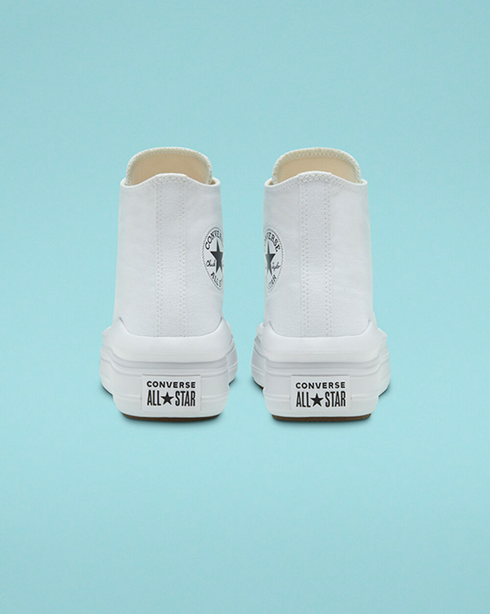 Zapatillas Converse Chuck Taylor All Star Move Mujer Blancas Beige Blancas Negras | Argentina-093427