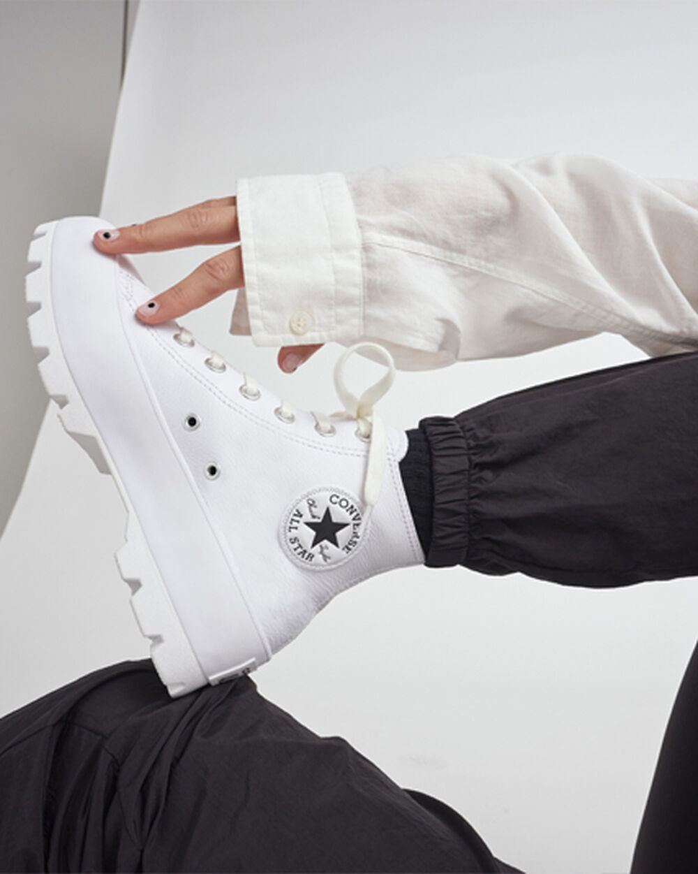 Zapatillas Converse Chuck Taylor All Star Mujer Blancas Negras Blancas | Argentina-127547
