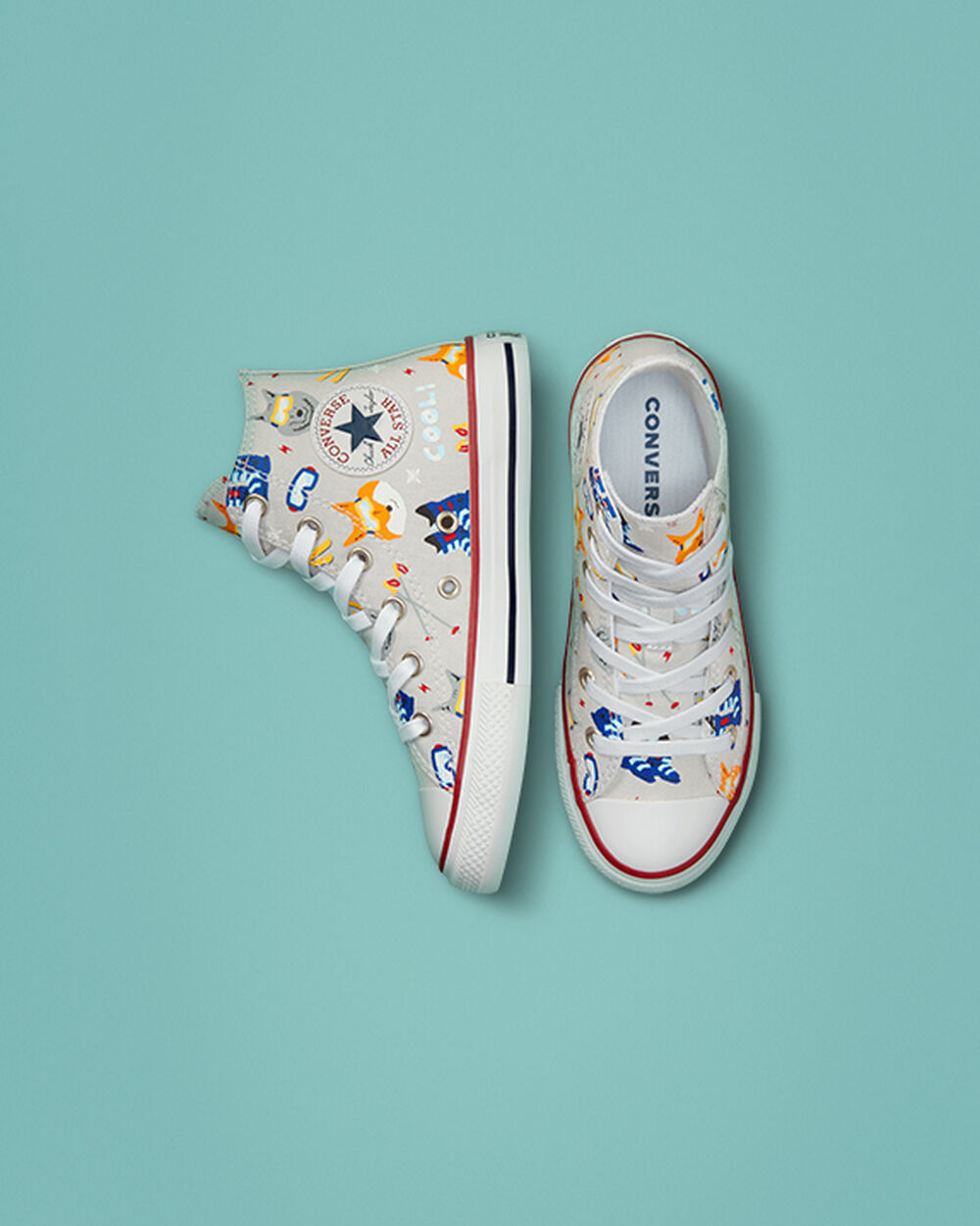 Zapatillas Converse Chuck Taylor All Star Niño Gris Claro Azul Marino | Argentina-30567