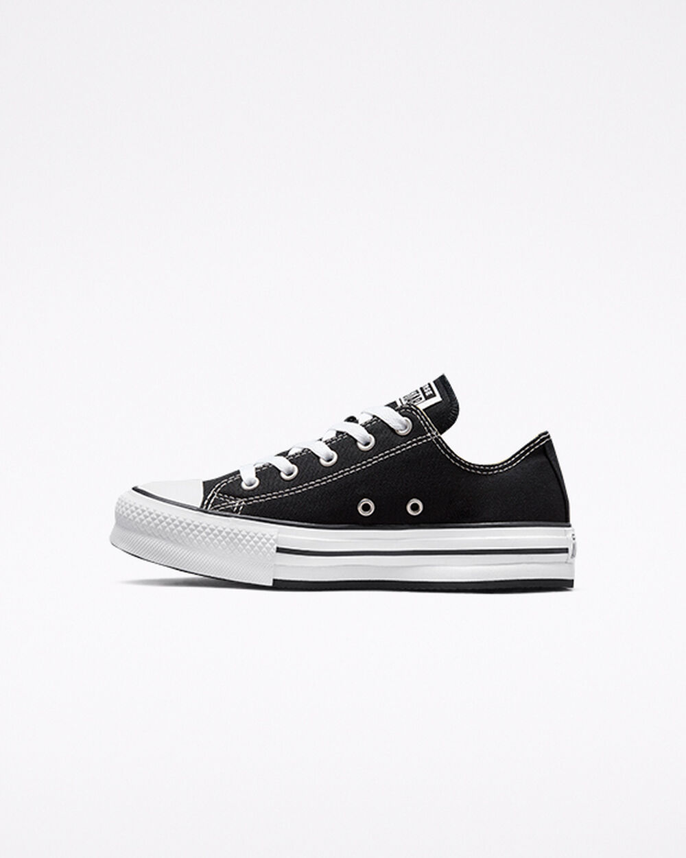 Zapatillas Converse Chuck Taylor All Star Niña Negras Blancas Negras | Argentina-327967