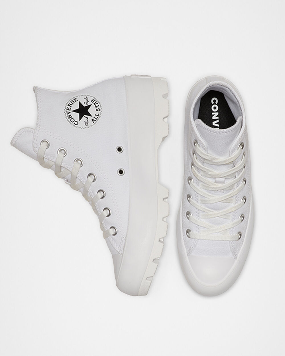 Zapatillas Converse Chuck Taylor All Star Lugged Mujer Blancas Negras Blancas | Argentina-463797