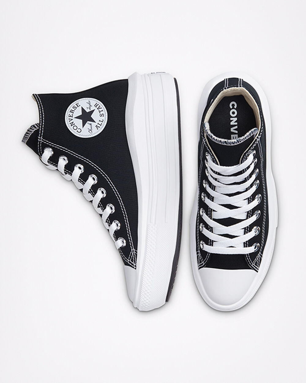 Zapatillas Converse Chuck Taylor All Star Move Mujer Negras Beige Blancas | Argentina-534107