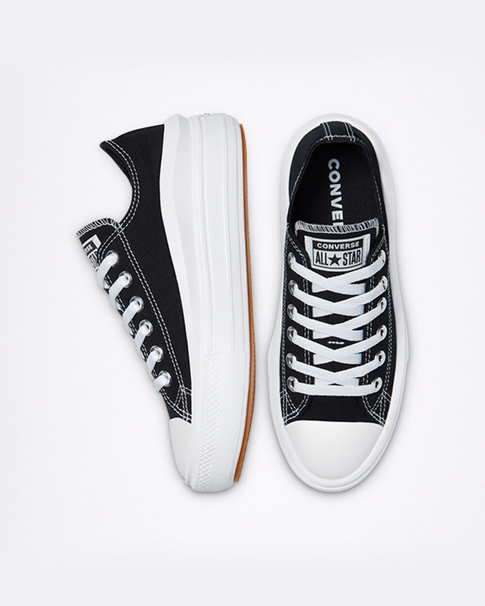 Zapatillas Converse Chuck Taylor All Star Move Mujer Negras Blancas | Argentina-75427