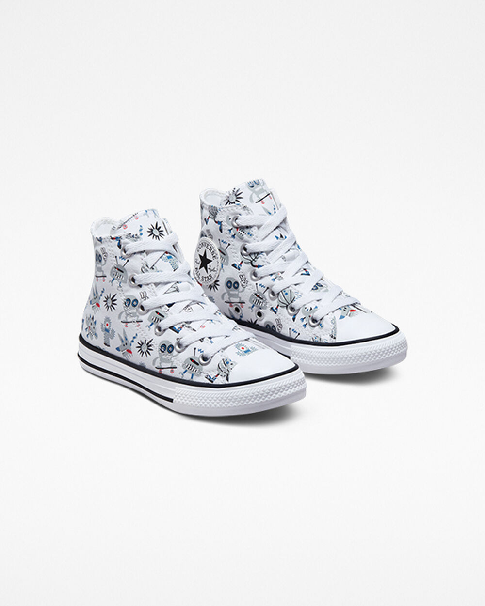 Zapatillas Converse Chuck Taylor All Star Niño Blancas Gris Azules | Argentina-867927