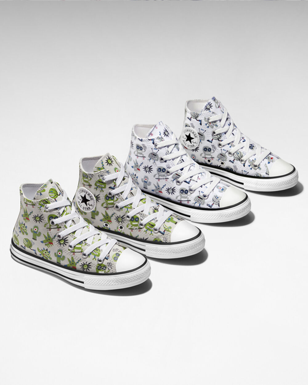 Zapatillas Converse Chuck Taylor All Star Niño Blancas Gris Azules | Argentina-867927