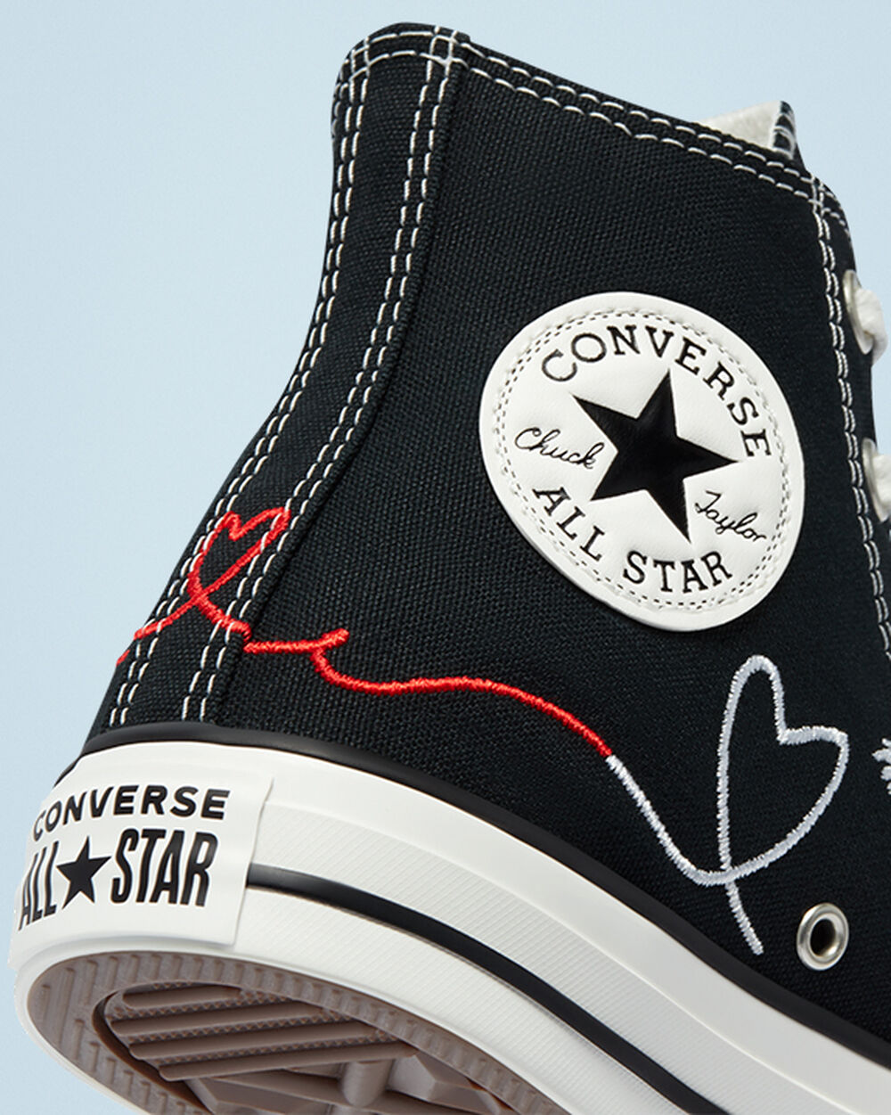 Zapatillas Converse Chuck Taylor All Star Hombre Negras Blancas | Argentina-974237