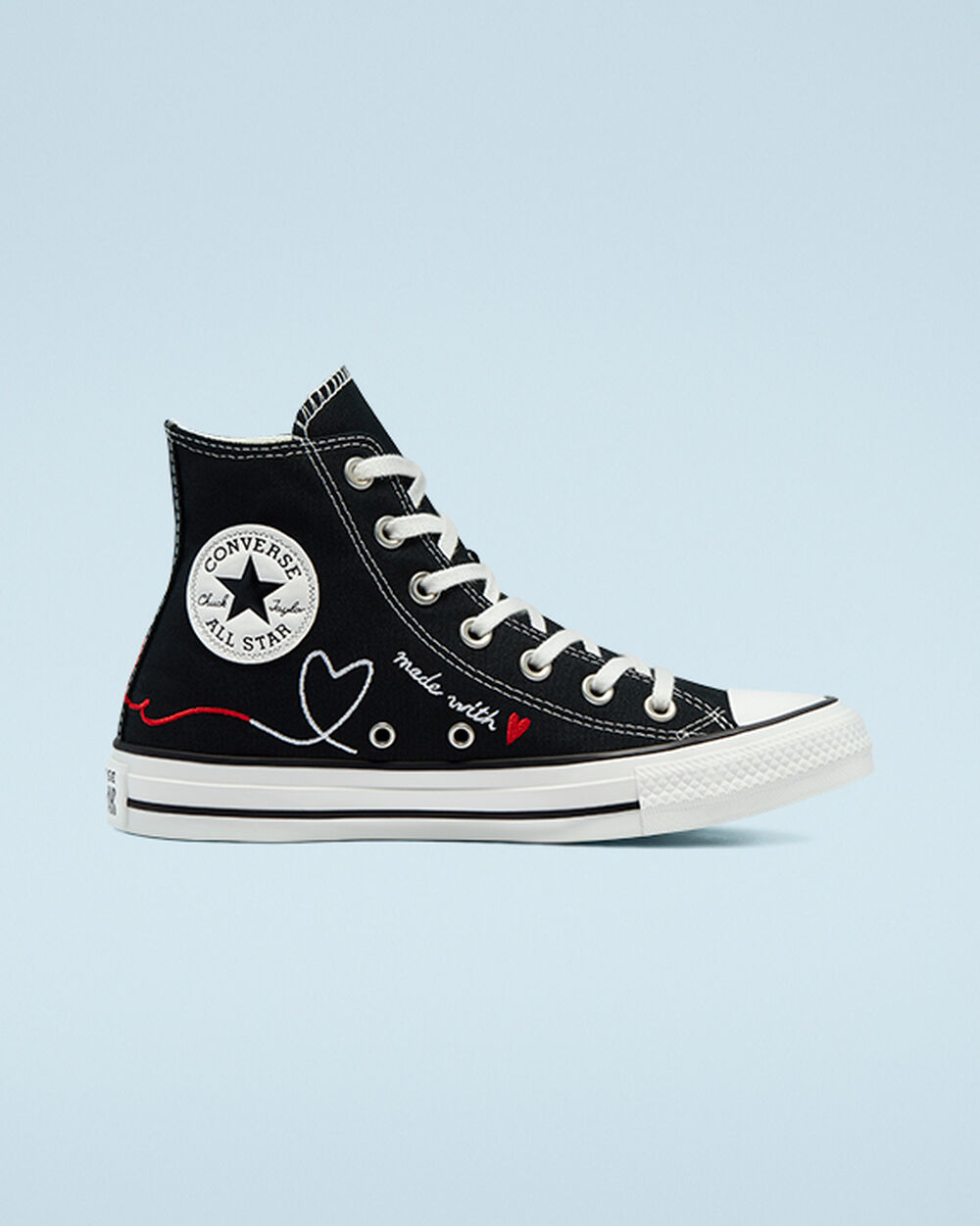 Zapatillas Converse Chuck Taylor All Star Hombre Negras Blancas | Argentina-974237