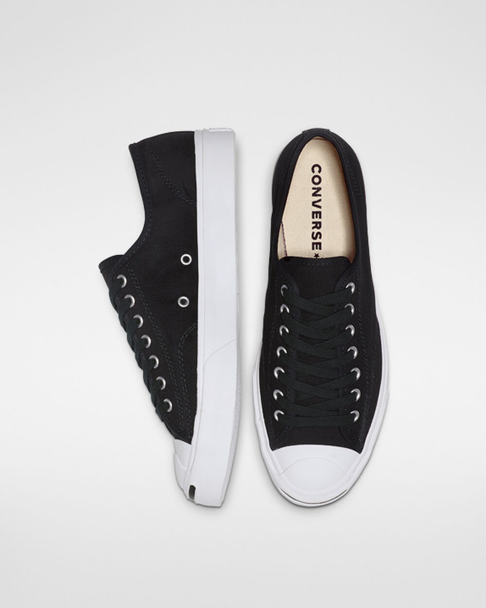 Zapatillas Converse Jack Purcell Hombre Negras Blancas Negras | Argentina-906147
