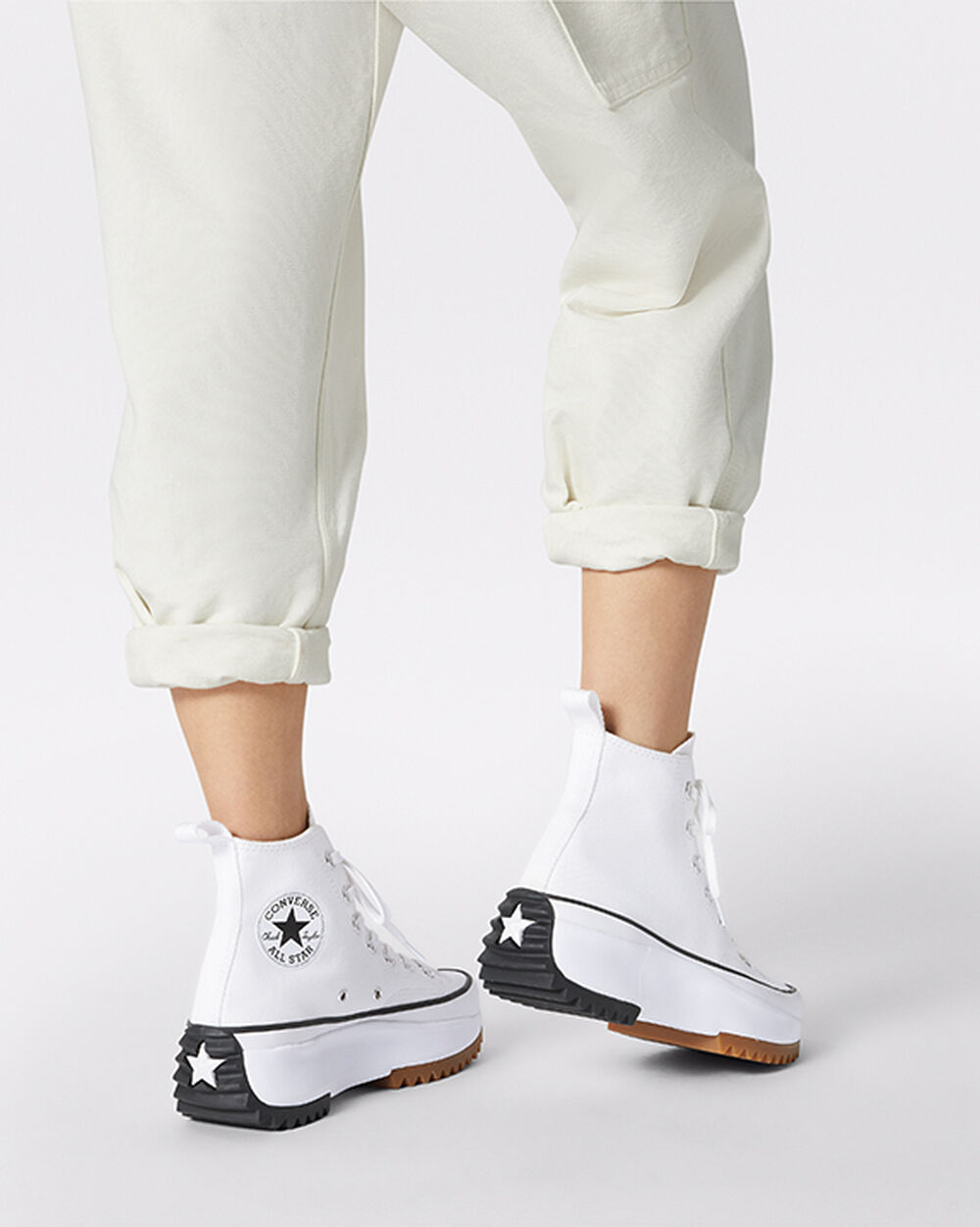 Zapatillas Converse Run Star Hike Mujer Blancas Negras | Argentina-493607