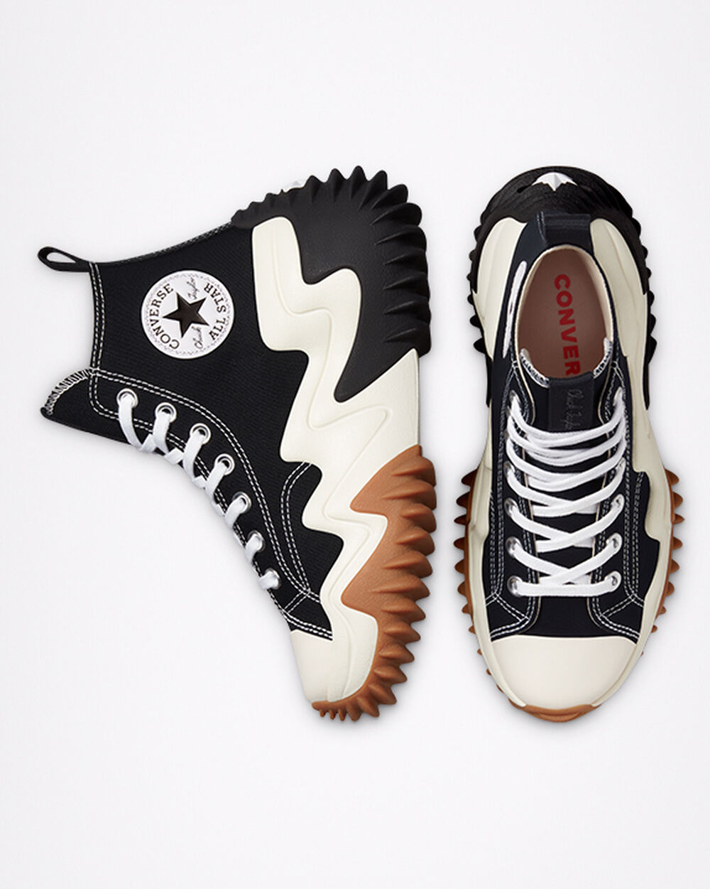 Zapatillas Converse Run Star Motion Mujer Negras Blancas Naranjas | Argentina-937207